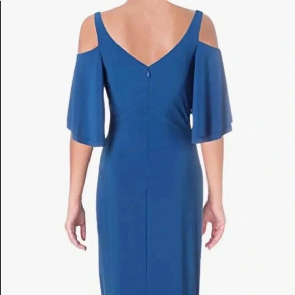 Pink Ralph Lauren Cold-Shoulder Jersey Gown - Picture 5 of 12